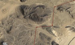 Vista satelital con superposición de ruta Gandini (100% - 12m per pixel)